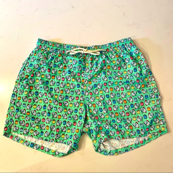 MC2 Saint Barth Mens micro Rooster Alarm Clock print Swim Shorts